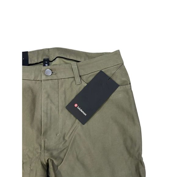 Lululemon ABC Slim-Fit 5 Pocket Pant 34"Utilitech Men’s Size 32 X 34 Green NWT - Picture 6 of 11
